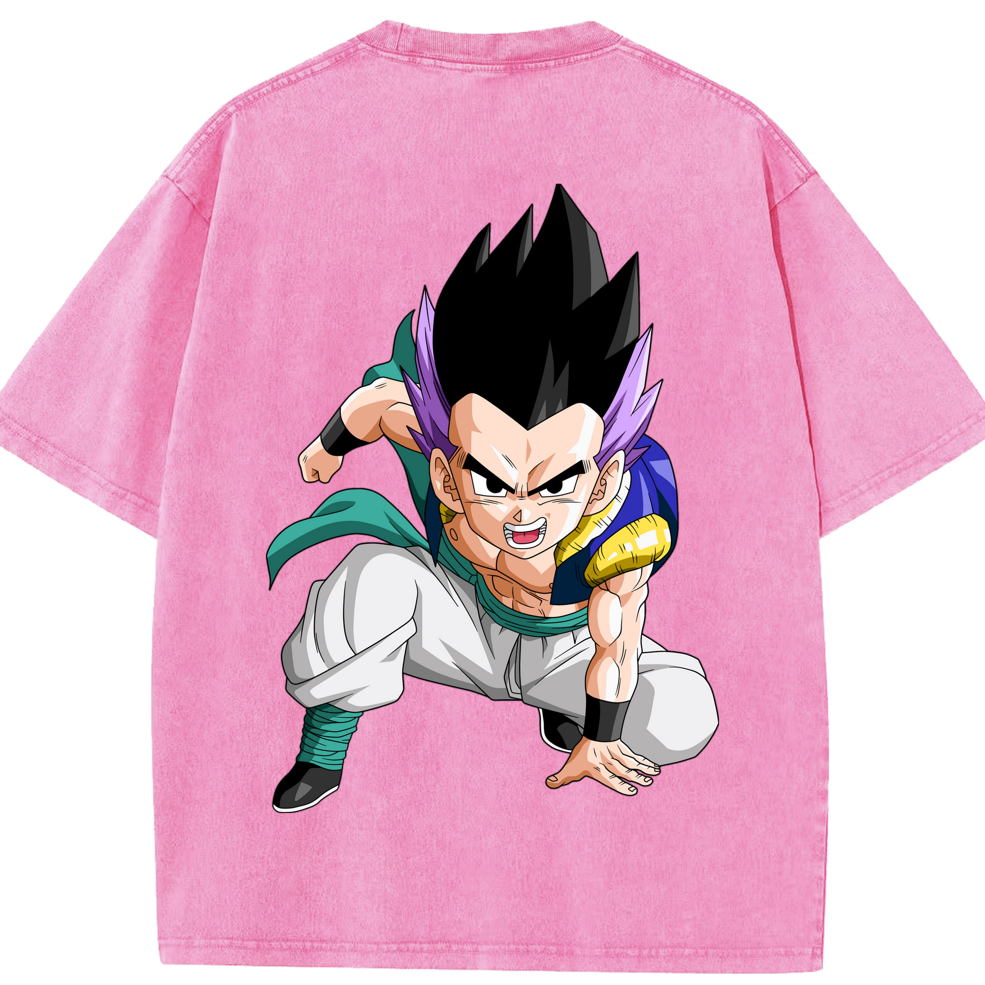 （画像用） ドラゴンボール 孫 悟飯（そんごはん）DRAGON BALL Son Gohan 綿100% ヴィンテージ風 半袖Tシャツ（背面プリント）